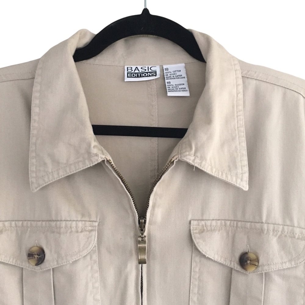 Basic Editions Khaki Cargo Pocket Jacket - image 4